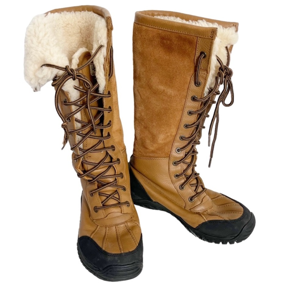 Ugg Adirondack Tall Winter Boot Shearling Vibram Outsole Size 8 - Picture 2 of 16